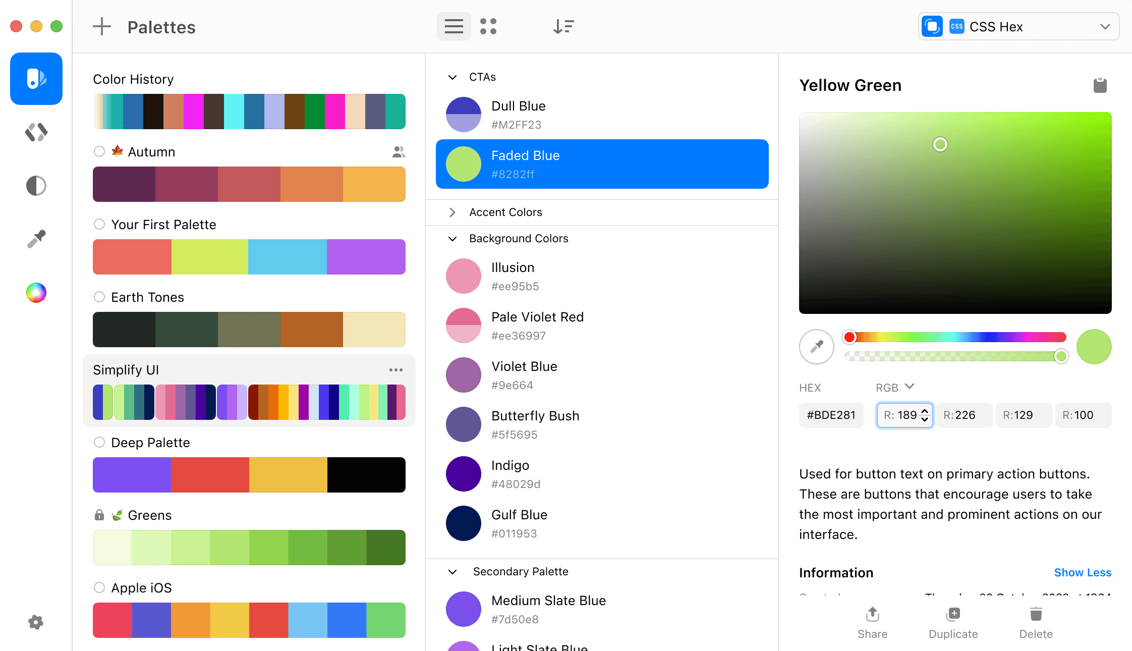 Sip for Mac 3.2 破解版 开发设计人员使用的清新简单颜色选择器